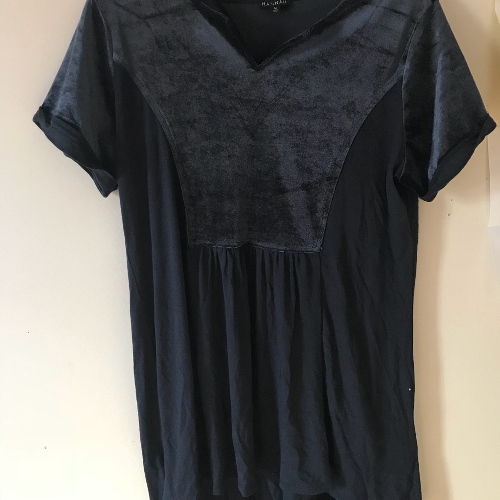 Velvet navy blue dress